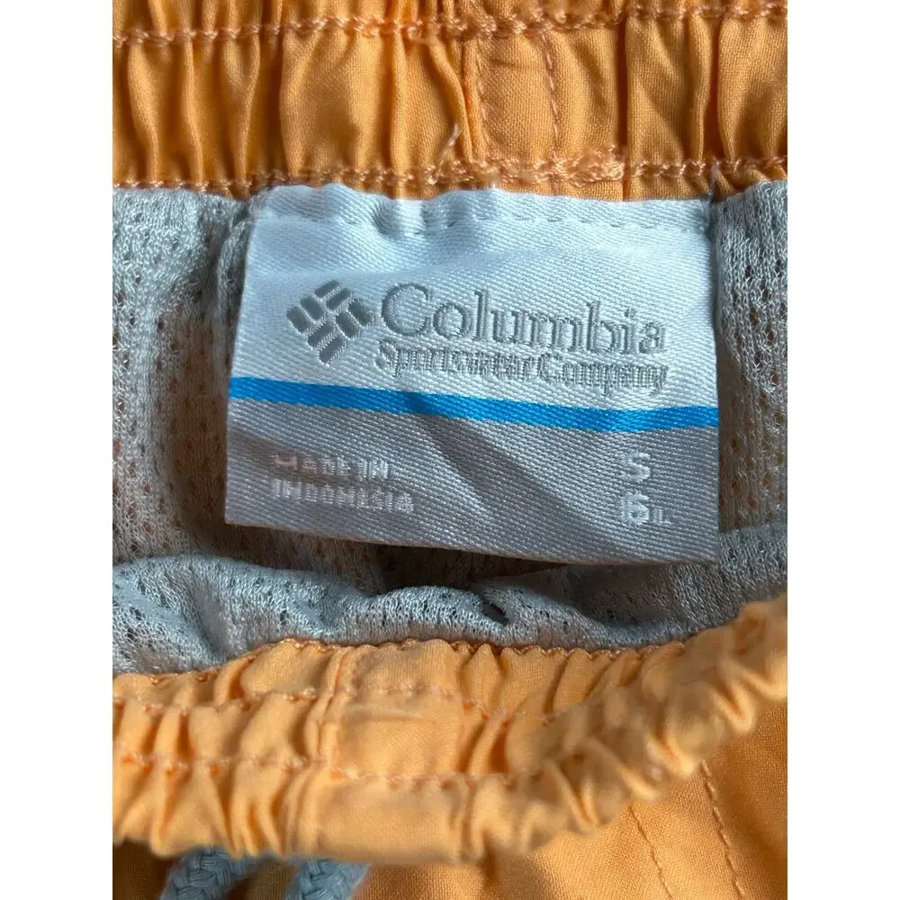Columbia PFG Fishing Shorts Men's Small Peach Swim Trunks Drawstring